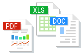 Печатайте популярные типы файлов PDF, XLS, DOC